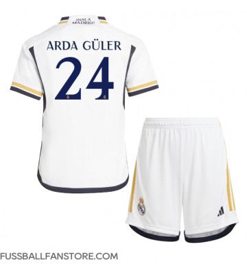 Real Madrid Arda Guler #24 Replik Heimtrikot Kinder 2023-24 Kurzarm (+ Kurze Hosen)
